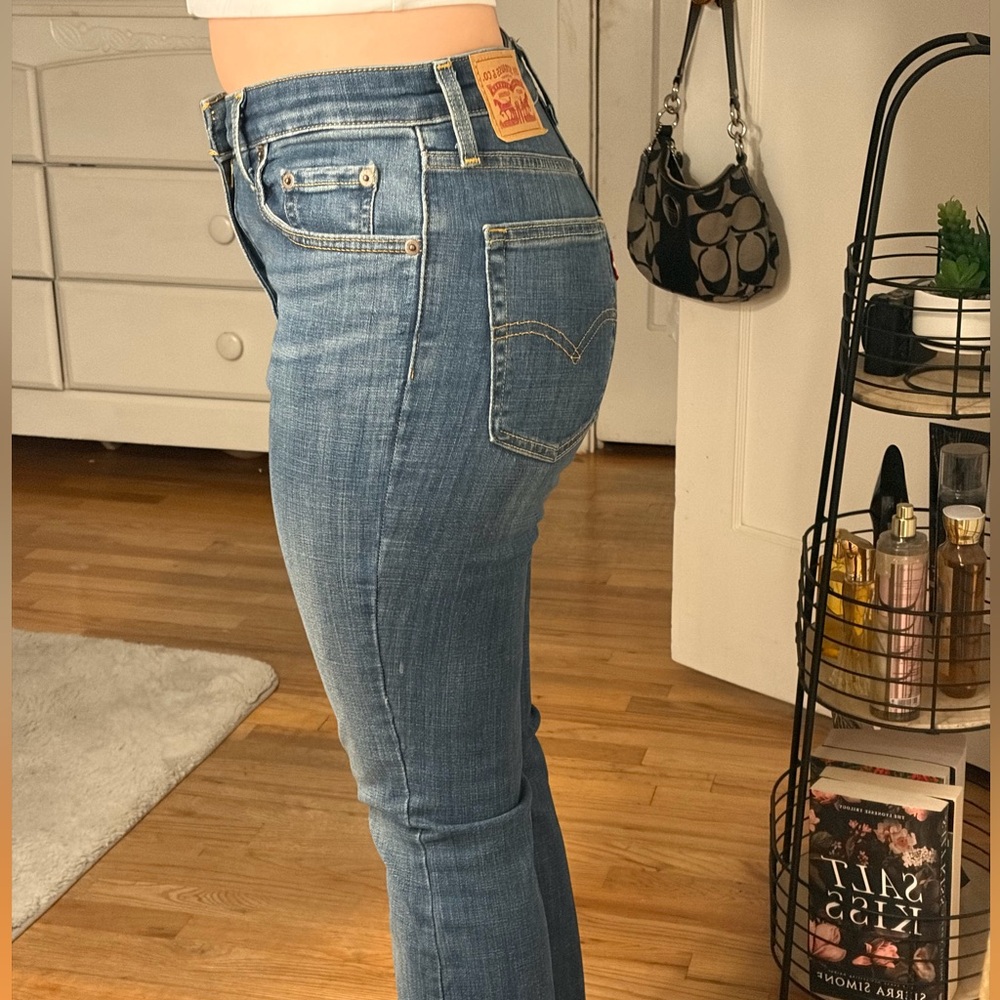 Levi’s Women’s High Rise straight Jeans dark wash Denim - Picture 2 of 13